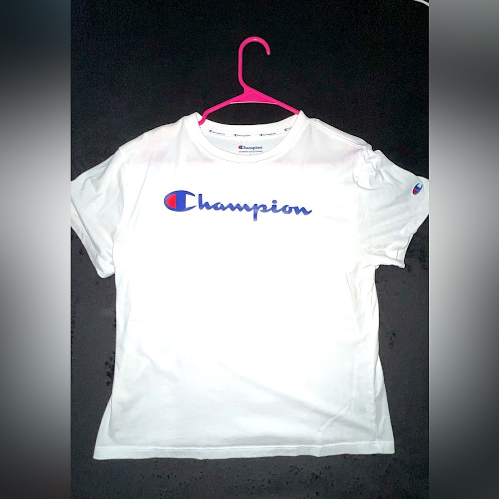 Champion white tee